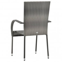 Acquista Sedie da Esterno Impilabili 2 pz Grigie in Polyrattan con riferimento GHV-46464 della ditta GARDENHOME