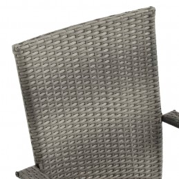 Acquista Sedie da Esterno Impilabili 2 pz Grigie in Polyrattan con riferimento GHV-46464 della ditta GARDENHOME