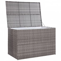 Acquista Baule da Giardino Grigio 150x100x100 cm in Polyrattan con riferimento GHV-46467 della ditta GARDENHOME