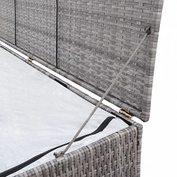 Acquista Baule da Giardino Grigio 150x100x100 cm in Polyrattan con riferimento GHV-46467 della ditta GARDENHOME