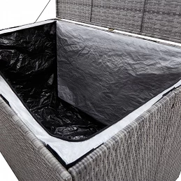 Acquista Baule da Giardino Grigio 150x100x100 cm in Polyrattan con riferimento GHV-46467 della ditta GARDENHOME