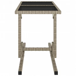 Acquista Tavolo da Giardino Beige 110x53x72 cm in Vetro e Polyrattan con riferimento GHV-46454 della ditta GARDENHOME