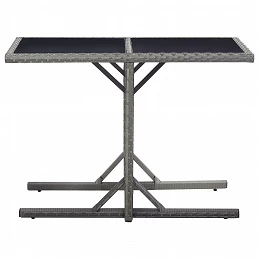 Acquista Tavolo da Giardino Antracite 110x53x72 cm in Vetro e Polyrattan con riferimento GHV-46455 della ditta GARDENHOME