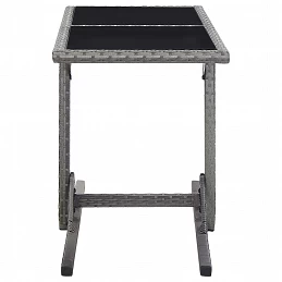 Acquista Tavolo da Giardino Antracite 110x53x72 cm in Vetro e Polyrattan con riferimento GHV-46455 della ditta GARDENHOME