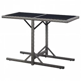 Acquista Tavolo da Giardino Antracite 110x53x72 cm in Vetro e Polyrattan con riferimento GHV-46455 della ditta GARDENHOME