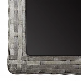 Acquista Tavolo da Giardino Antracite 110x53x72 cm in Vetro e Polyrattan con riferimento GHV-46455 della ditta GARDENHOME