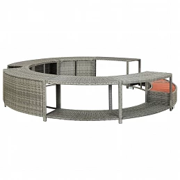 Acquista Bordo Spa Grigio in Polyrattan con riferimento GHV-46459 della ditta GARDENHOME