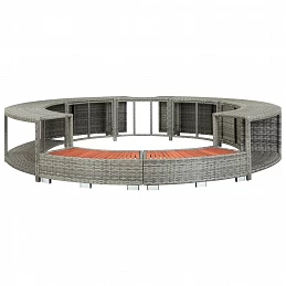 Acquista Bordo Spa Grigio in Polyrattan con riferimento GHV-46459 della ditta GARDENHOME