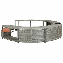 Acquista Bordo Spa Grigio in Polyrattan con riferimento GHV-46459 della ditta GARDENHOME