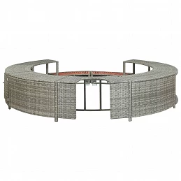 Acquista Bordo Spa Grigio in Polyrattan con riferimento GHV-46459 della ditta GARDENHOME