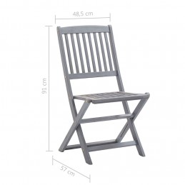 Acquista Sedie da Giardino Pieghevoli 4 pz in Legno Massello d'Acacia con riferimento GHV-46336 della ditta GARDENHOME