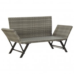 Acquista Panchina da Giardino con Cuscini 176 cm in Polyrattan Grigio con riferimento GHV-46232 della ditta GARDENHOME