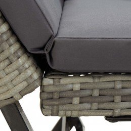 Acquista Panchina da Giardino con Cuscini 176 cm in Polyrattan Grigio con riferimento GHV-46232 della ditta GARDENHOME