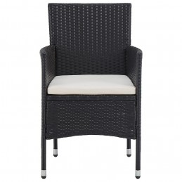 Acquista Set Sedie da Pranzo per Giardino 2 Pz in Polyrattan Nero con riferimento GHV-46179 della ditta GARDENHOME