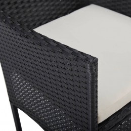 Acquista Set Sedie da Pranzo per Giardino 2 Pz in Polyrattan Nero con riferimento GHV-46179 della ditta GARDENHOME
