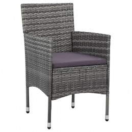 Acquista Sedie da Pranzo per Giardino 2 pz in Polyrattan Grigio con riferimento GHV-46180 della ditta GARDENHOME