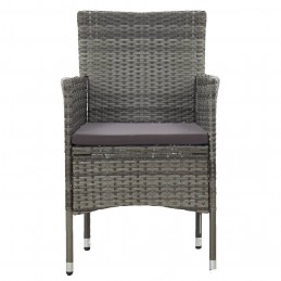 Acquista Sedie da Pranzo per Giardino 2 pz in Polyrattan Grigio con riferimento GHV-46180 della ditta GARDENHOME