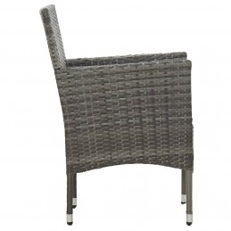 Acquista Sedie da Pranzo per Giardino 2 pz in Polyrattan Grigio con riferimento GHV-46180 della ditta GARDENHOME