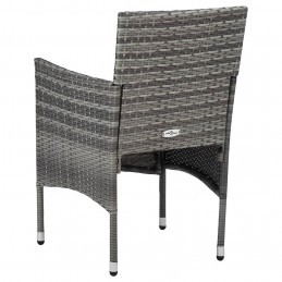 Acquista Sedie da Pranzo per Giardino 2 pz in Polyrattan Grigio con riferimento GHV-46180 della ditta GARDENHOME