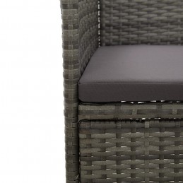 Acquista Sedie da Pranzo per Giardino 2 pz in Polyrattan Grigio con riferimento GHV-46180 della ditta GARDENHOME