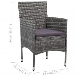 Acquista Sedie da Pranzo per Giardino 2 pz in Polyrattan Grigio con riferimento GHV-46180 della ditta GARDENHOME