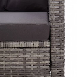 Acquista Divano da Giardino 2 Posti con Cuscini Grigio 124 cm Polyrattan con riferimento GHV-46154 della ditta GARDENHOME