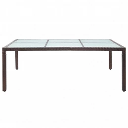 Acquista Tavolo da Pranzo da Giardino Marrone 200x150x74cm in Polyrattan con riferimento GHV-46128 della ditta GARDENHOME