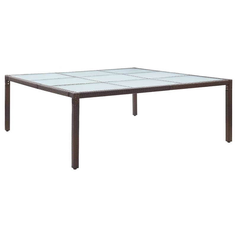 Acquista Tavolo da Giardino Marrone 200x200x74 cm in Polyrattan con riferimento GHV-46131 della ditta GARDENHOME