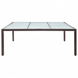 Acquista Tavolo da Giardino Marrone 200x200x74 cm in Polyrattan con riferimento GHV-46131 della ditta GARDENHOME