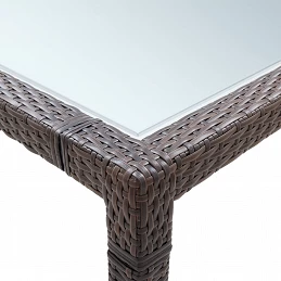 Acquista Tavolo da Giardino Marrone 200x200x74 cm in Polyrattan con riferimento GHV-46131 della ditta GARDENHOME