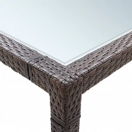 Acquista Tavolo da Giardino Marrone 200x200x74 cm in Polyrattan con riferimento GHV-46131 della ditta GARDENHOME