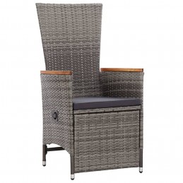 Acquista Sedie da Giardino Reclinabili 2 pz e Cuscini Polyrattan Grigio con riferimento GHV-46045 della ditta GARDENHOME