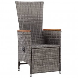 Acquista Sedie da Giardino Reclinabili 2 pz e Cuscini Polyrattan Grigio con riferimento GHV-46045 della ditta GARDENHOME