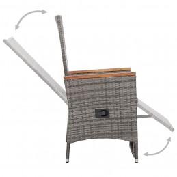 Acquista Sedie da Giardino Reclinabili 2 pz e Cuscini Polyrattan Grigio con riferimento GHV-46045 della ditta GARDENHOME