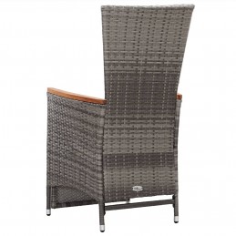 Acquista Sedie da Giardino Reclinabili 2 pz e Cuscini Polyrattan Grigio con riferimento GHV-46045 della ditta GARDENHOME