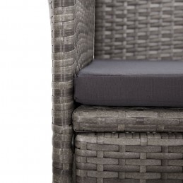Acquista Sedie da Giardino Reclinabili 2 pz e Cuscini Polyrattan Grigio con riferimento GHV-46045 della ditta GARDENHOME