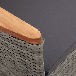 Acquista Sedie da Giardino Reclinabili 2 pz e Cuscini Polyrattan Grigio con riferimento GHV-46045 della ditta GARDENHOME