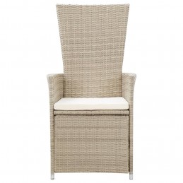 Acquista Sedie da Giardino Reclinabili 2 pz con Cuscini Polyrattan Beige con riferimento GHV-46046 della ditta GARDENHOME