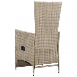 Acquista Sedie da Giardino Reclinabili 2 pz con Cuscini Polyrattan Beige con riferimento GHV-46046 della ditta GARDENHOME