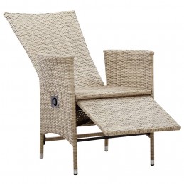 Acquista Sedie da Giardino Reclinabili 2 pz con Cuscini Polyrattan Beige con riferimento GHV-46046 della ditta GARDENHOME
