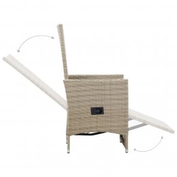Acquista Sedie da Giardino Reclinabili 2 pz con Cuscini Polyrattan Beige con riferimento GHV-46046 della ditta GARDENHOME