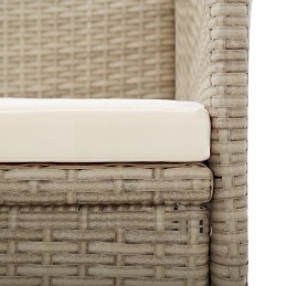 Acquista Sedie da Giardino Reclinabili 2 pz con Cuscini Polyrattan Beige con riferimento GHV-46046 della ditta GARDENHOME