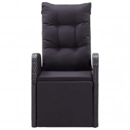Acquista Sedia da Giardino Reclinabile con Cuscino in Polyrattan Nero con riferimento GHV-46066 della ditta GARDENHOME