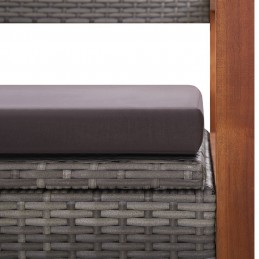 Acquista Cassapanca 110 cm in Polyrattan e Legno Massello Acacia Grigia con riferimento GHV-46011 della ditta GARDENHOME