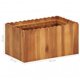 Acquista Letto Rialzato da Giardino 50x30x25 cm Legno Massello di Acacia con riferimento GHV-45917 della ditta GARDENHOME