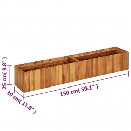 Acquista Letto Rialzato da Giardino 150x30x25 cm in Massello di Acacia con riferimento GHV-45919 della ditta GARDENHOME