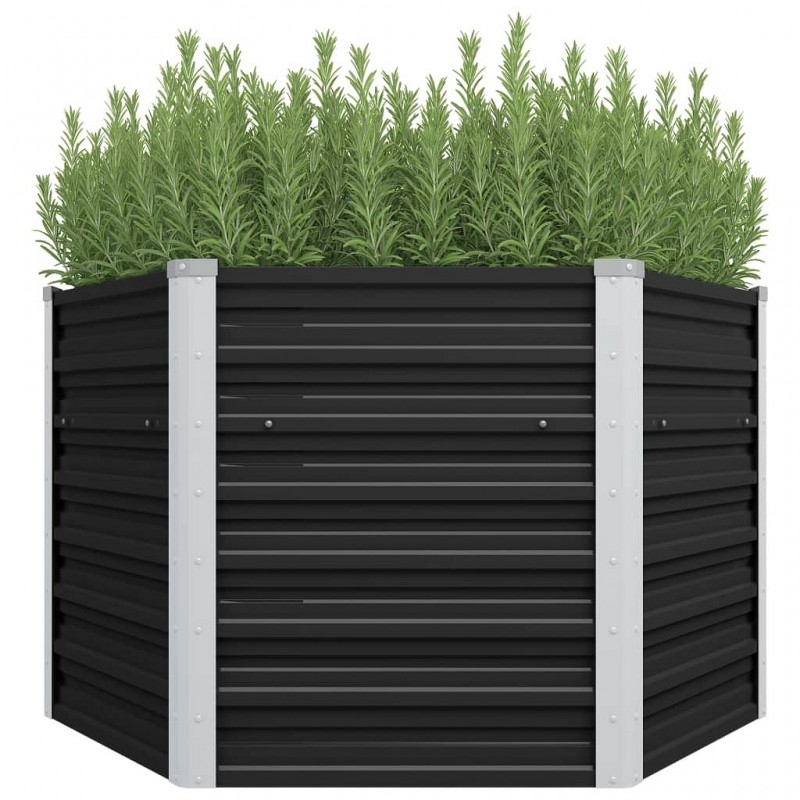Acquista Fioriera per Giardino Antracite 129x129x77cm in Acciaio Zincato con riferimento GHV-45734 della ditta GARDENHOME