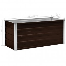 Acquista Letto Rialzato Giardino Marrone 100x40x45 cm in Acciaio Zincato con riferimento GHV-45720 della ditta GARDENHOME