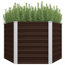 Acquista Letto Rialzato Giardino Marrone 129x129x77 cm in Acciaio Zincato con riferimento GHV-45721 della ditta GARDENHOME