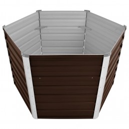 Acquista Letto Rialzato Giardino Marrone 129x129x77 cm in Acciaio Zincato con riferimento GHV-45721 della ditta GARDENHOME